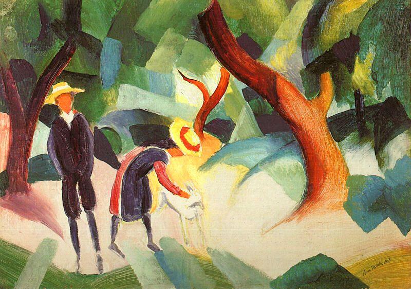 August Macke Children with Goat Germany oil painting art
